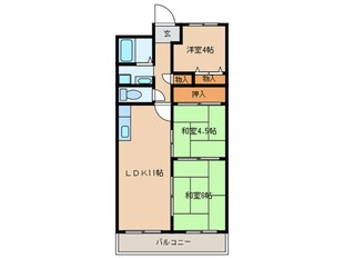 ロイヤルパートⅠの物件間取画像